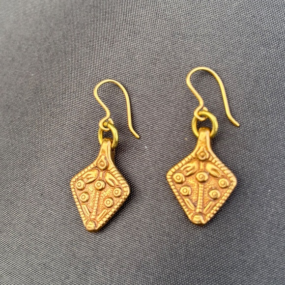 Vintage '90's Unique Copper Earrings - Picture 4 of 8